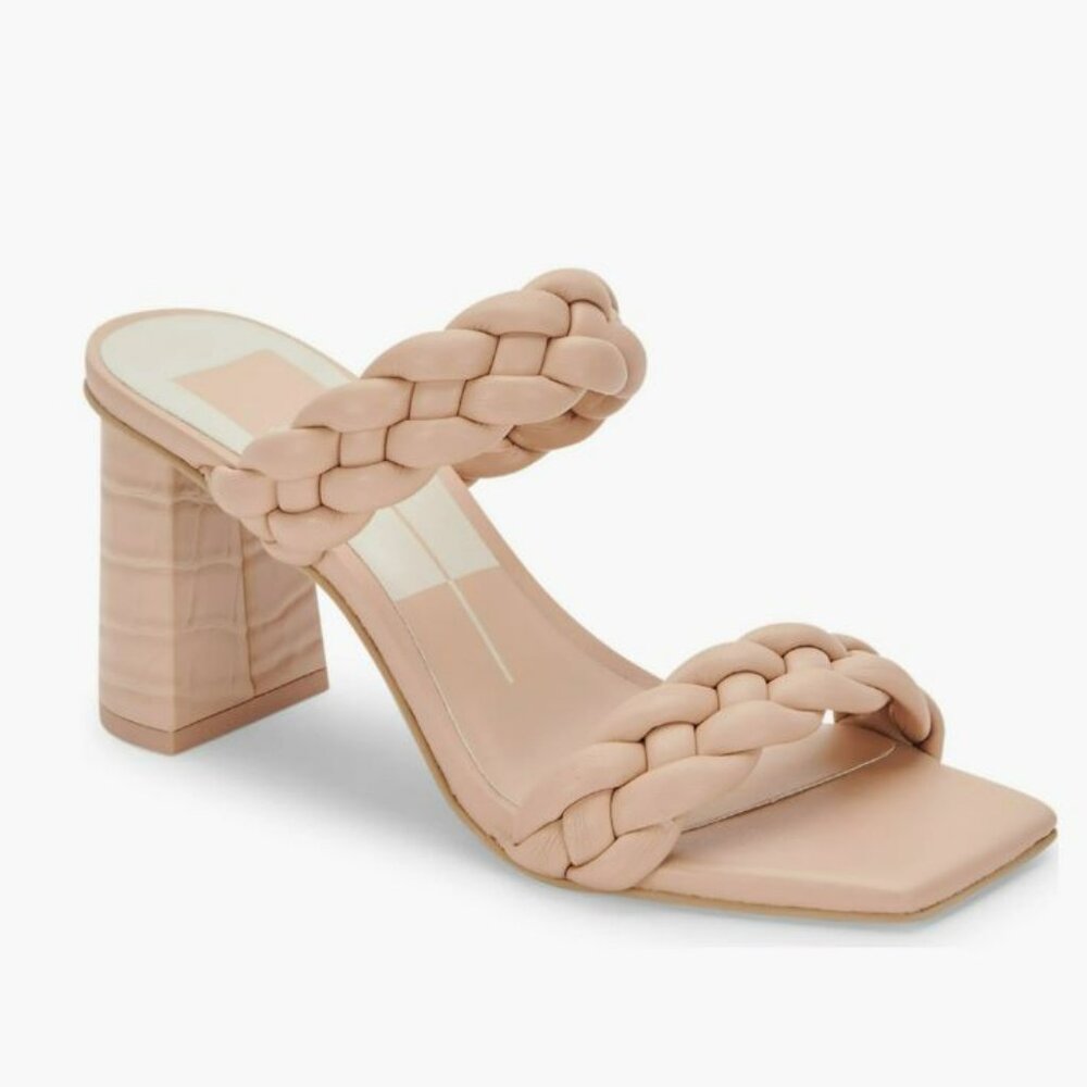 Dolce Vita Paily Braided Heel Sandals | Beige, Size 10